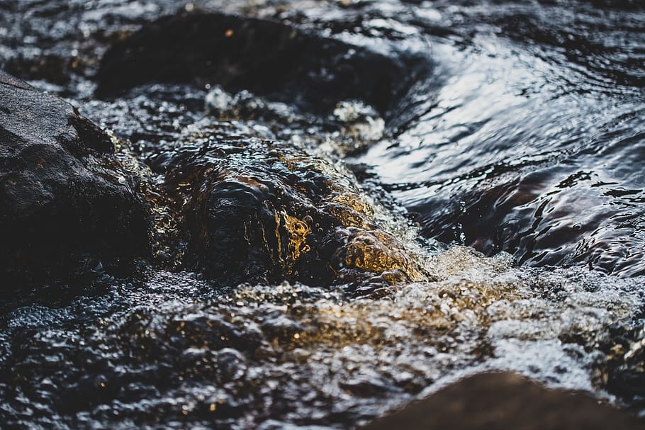 sea, cold, rock, flow, bubble, dirty, ocean, stream, river HD wallpaper