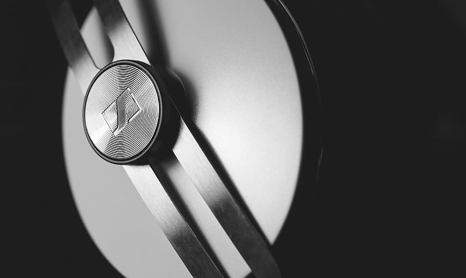 headset, close-up, indoors, no people, metal, black background HD wallpaper