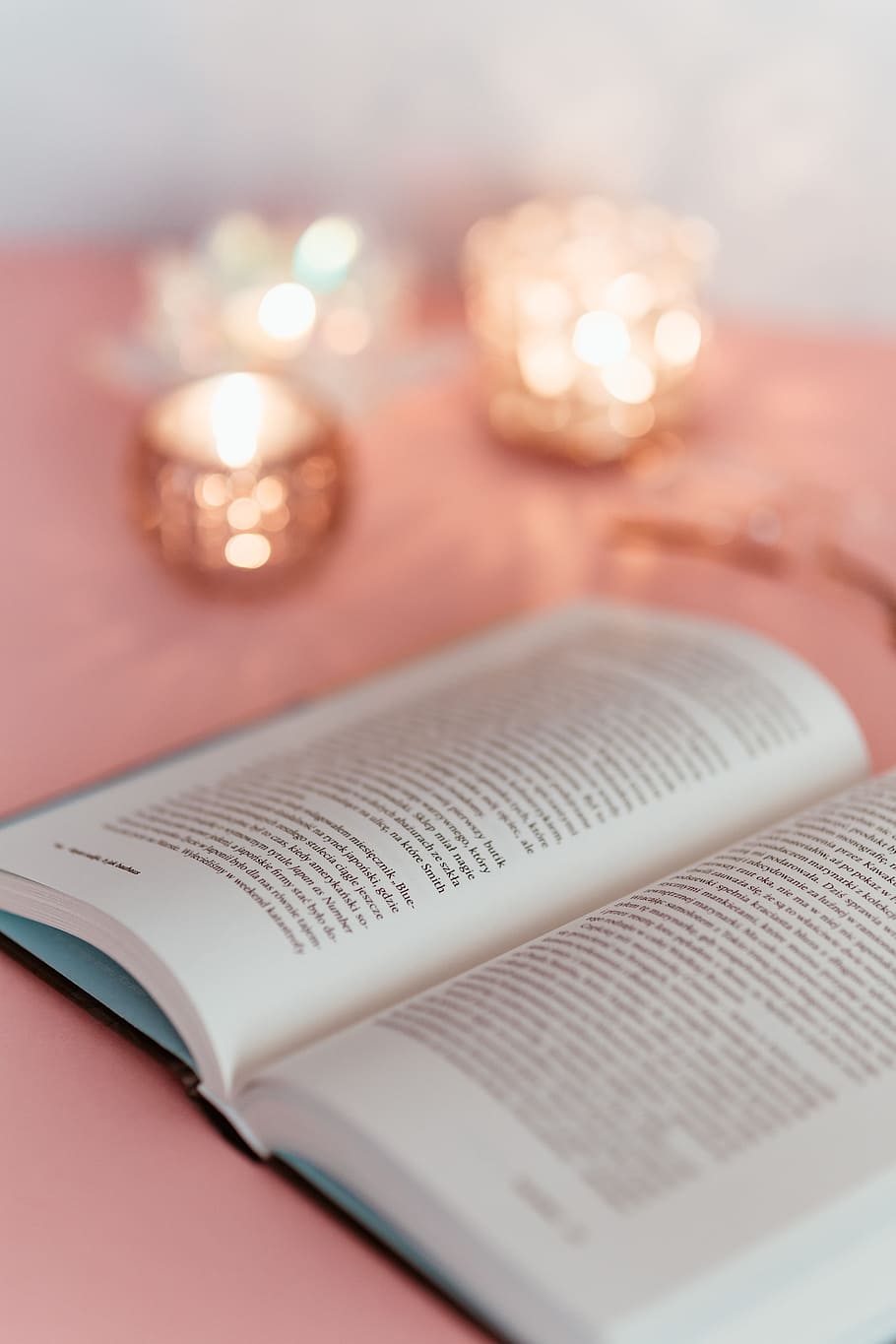 Open book on a pink background, reading, glasses, learning, pink backgound HD wallpaper