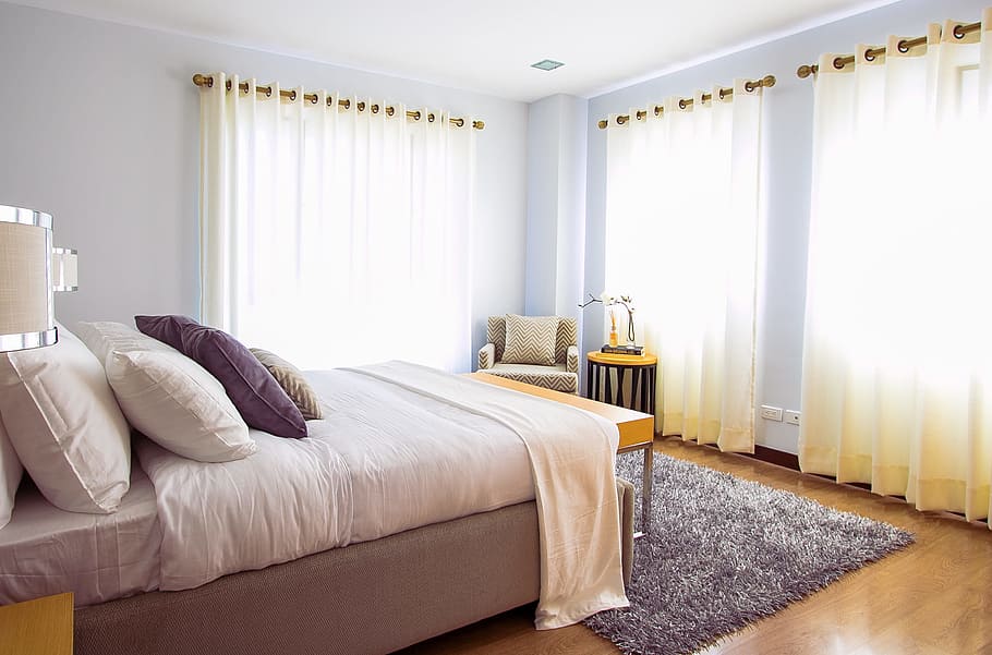 bedroom, pillow, comforter, blanket, sleep, relax, sofa, carpet HD wallpaper