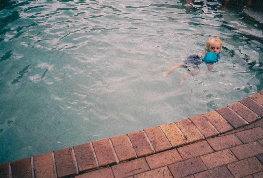 girl swimming on pool, water, sport, human, person, sports, swimming pool, HD wallpaper