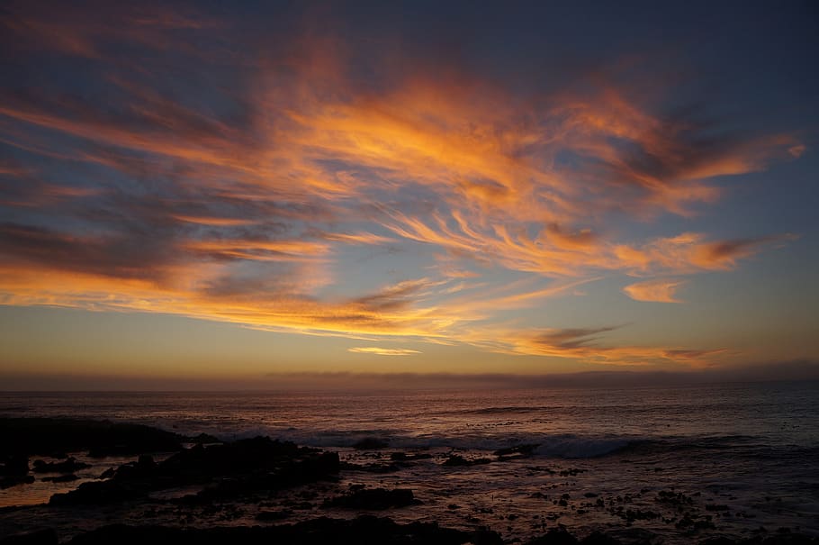 south africa, cape town, sea point, sunset, sky, capetown, cloud - sky, HD wallpaper