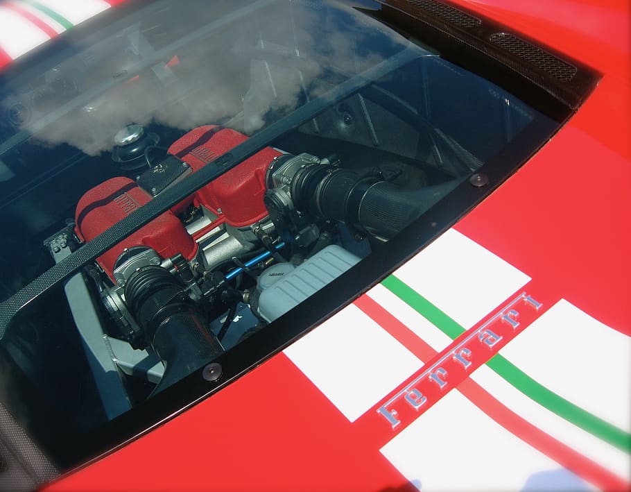 ferrari, supercar, motor, technology, close-up, film industry HD wallpaper