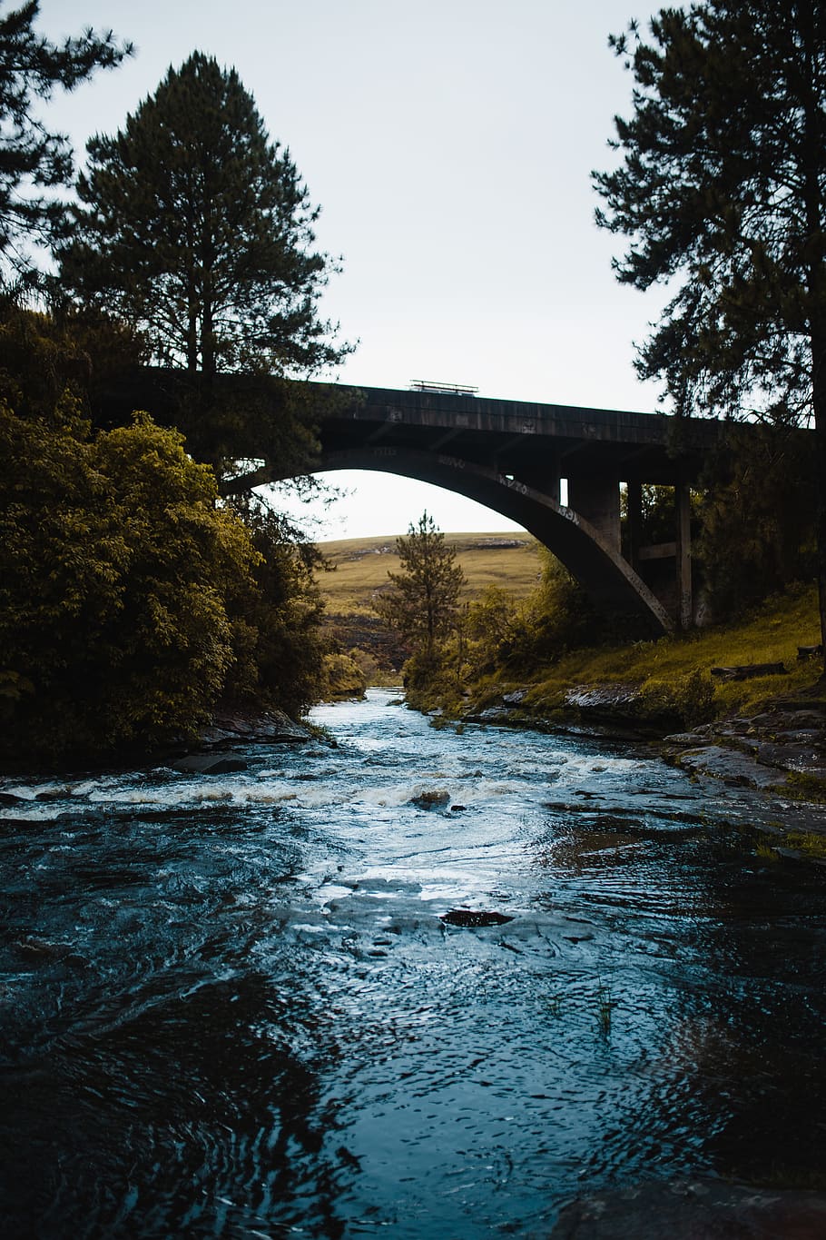 Brown Bridge Under the River, daylight, environment, landscape HD wallpaper