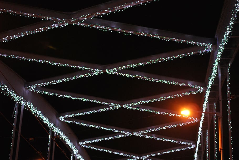 light, flare, triangle, led, lighting, neon, amusement park HD wallpaper