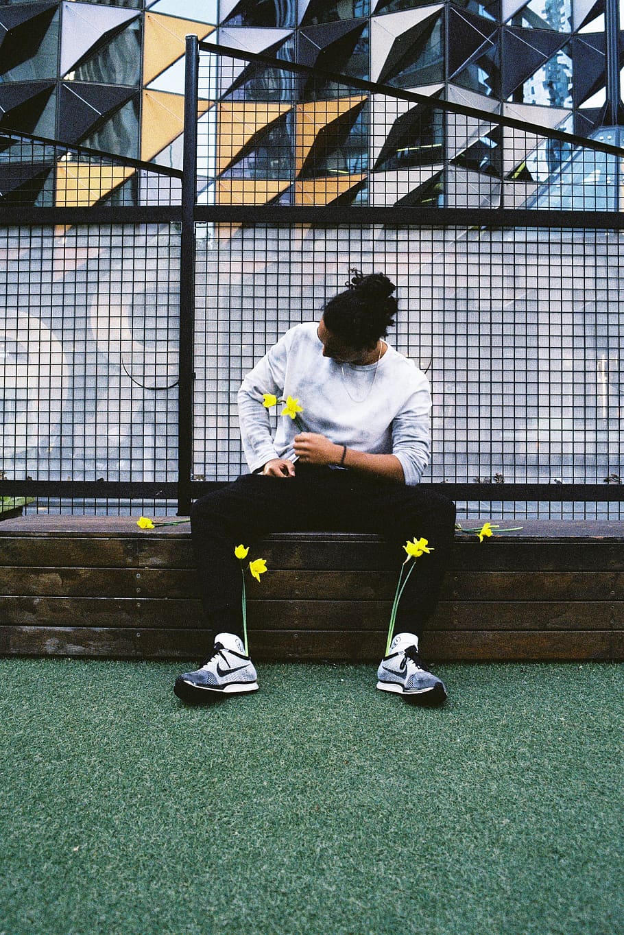 australia, melbourne, spring bloom, flowers, boy, nike, film HD wallpaper