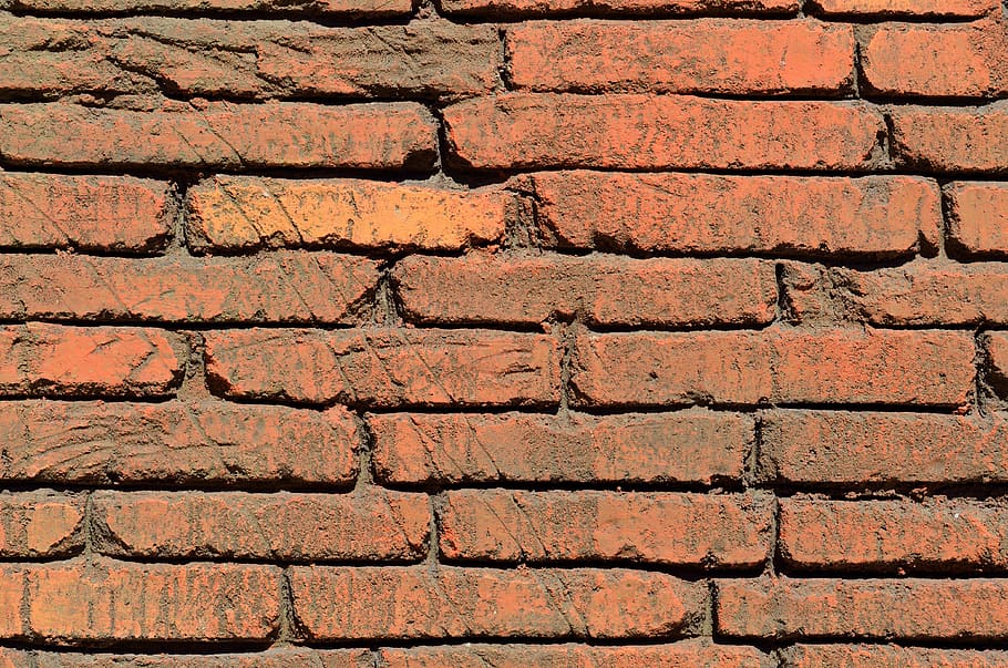 red brick, wall, exterior, background, backdrop, pattern, building HD wallpaper