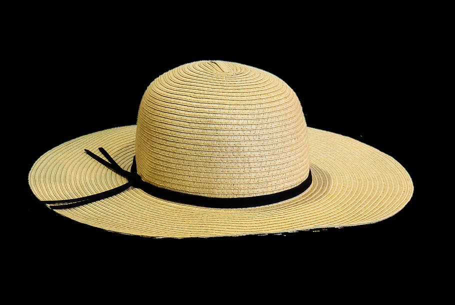 hat, wooden, object, round, head, black background, studio shot HD wallpaper