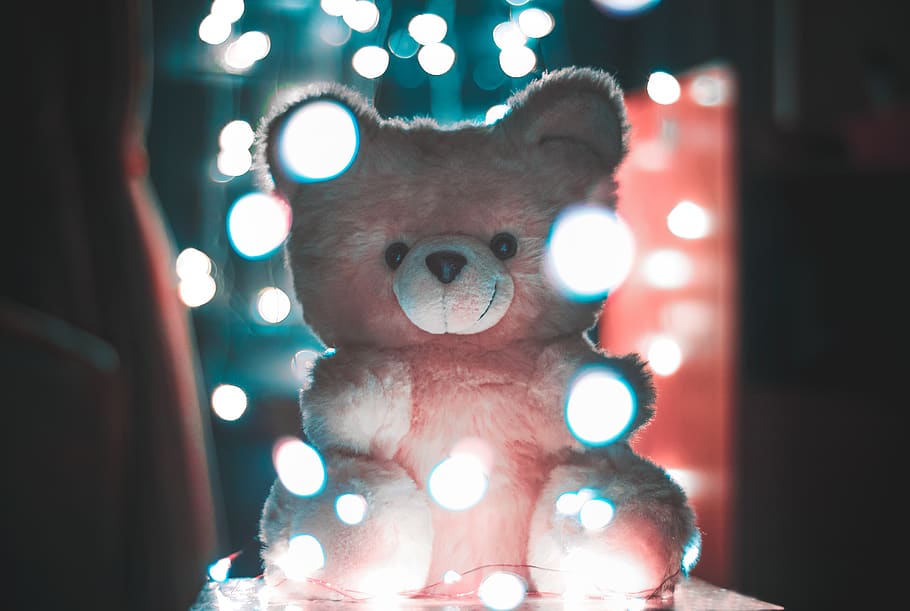 pink, cyan, white, night, dark, lights, glowing, illuminated HD wallpaper