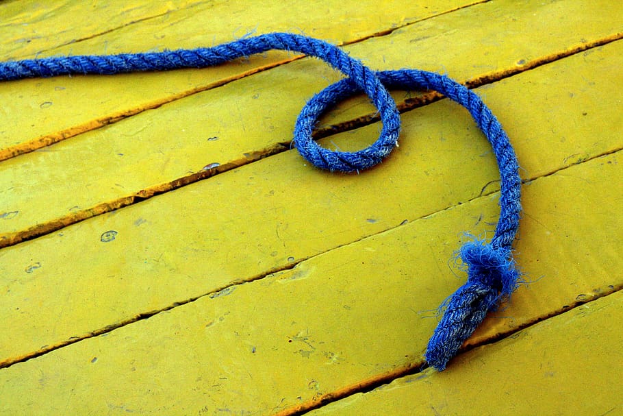 rope, wood, floor, pattern, shapes, block, colors, yellow, blue HD wallpaper