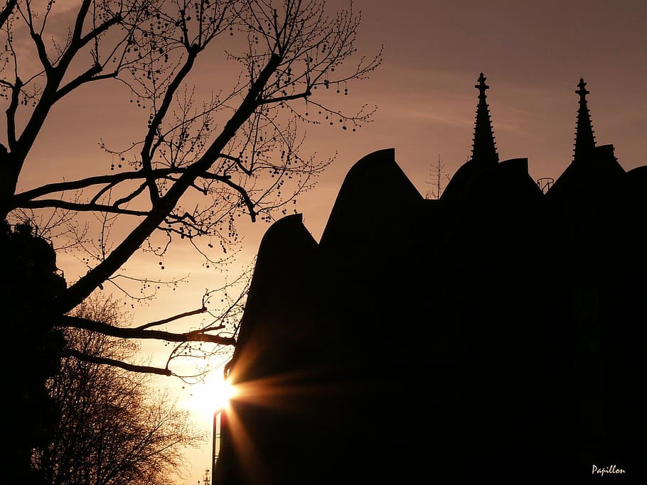 dark, evening, nature, construction, architecture, building HD wallpaper