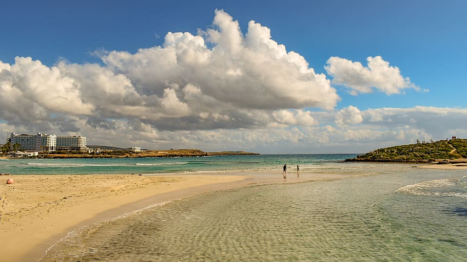 beach, sea, sand, sandy beach, sky, clouds, nature, travel HD wallpaper