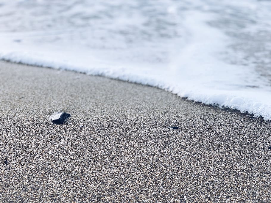 body of water, beach, sand, rock, wave, ocean, sea, sea foam HD wallpaper