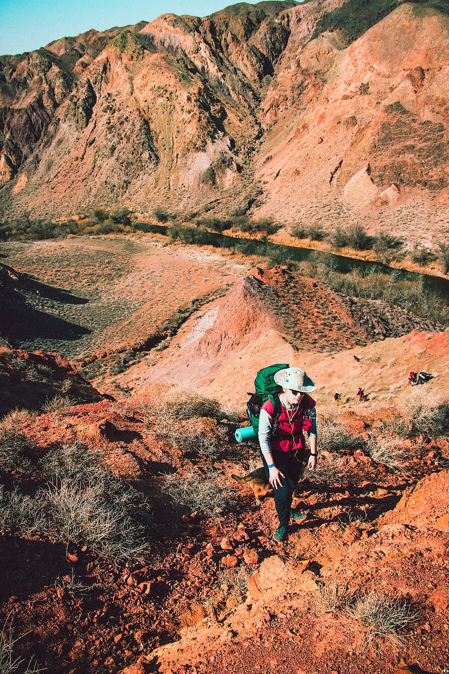 Person Walking on Ground, adventure, backpack, backpacker, camping HD wallpaper
