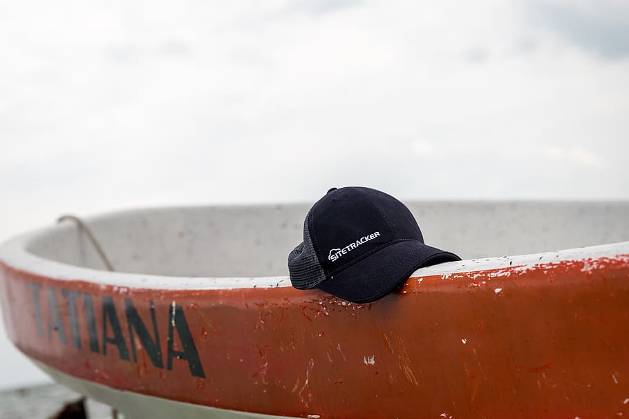 red and gray mesh cap, clothing, apparel, hat, baseball cap, vehicle HD wallpaper