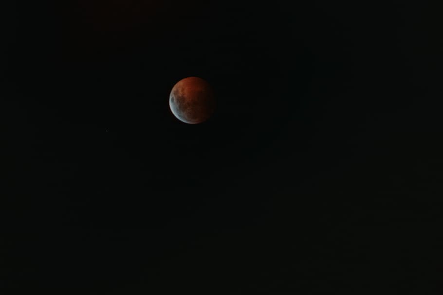 nature, moon, lunar eclipse, night, outdoors, universe, outer space HD wallpaper