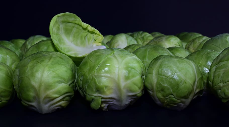 brussels sprouts, green, round, raw, winter vegetables, kohl HD wallpaper