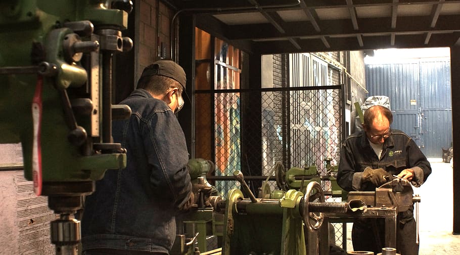 mechanical, workshop, metal, tools, team, working, indoors HD wallpaper