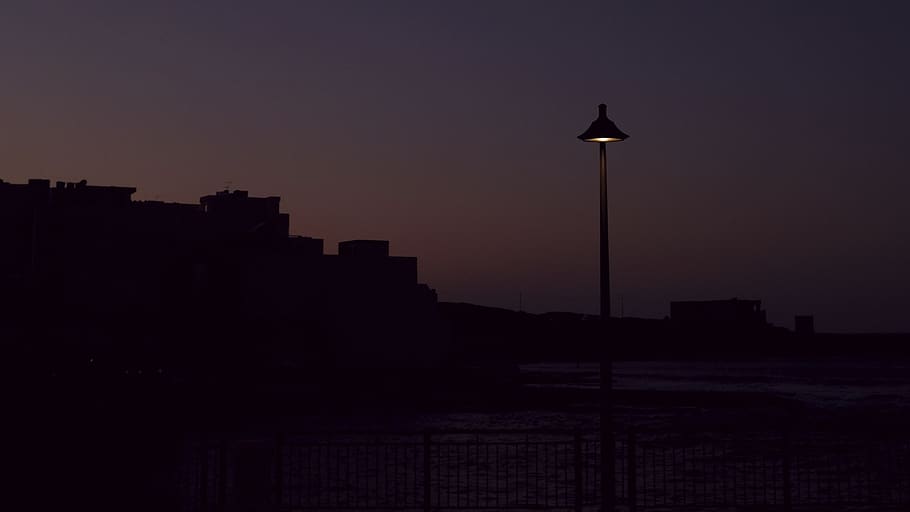 light, night, beach, dark, sunset, sky, calm, quiet, happy HD wallpaper