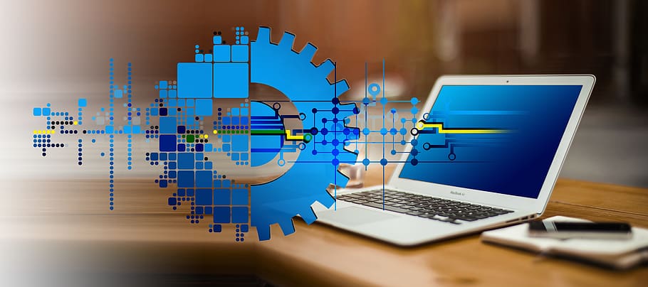 transformation, digital, visualization, digitization, gear HD wallpaper