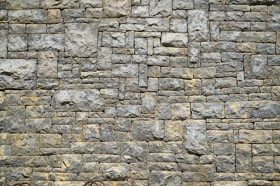 granite, brick, wall, stone, full frame, backgrounds, textured HD wallpaper