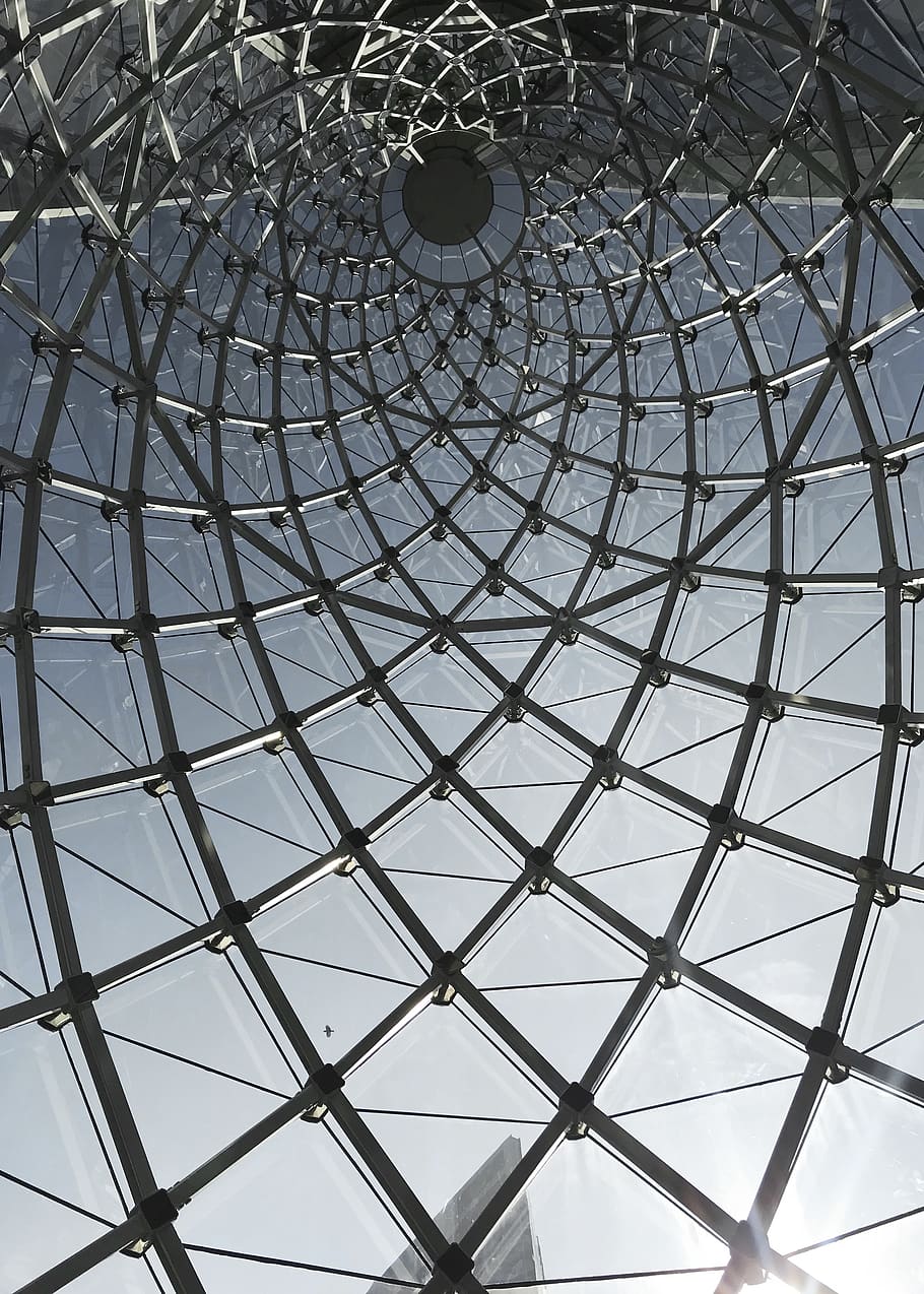 architecture, building, ceiling, city, glass, glass window HD wallpaper