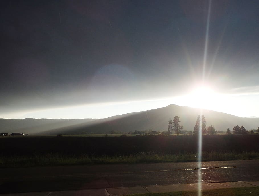 sky, sunbeam, scenics - nature, beauty in nature, lens flare HD wallpaper