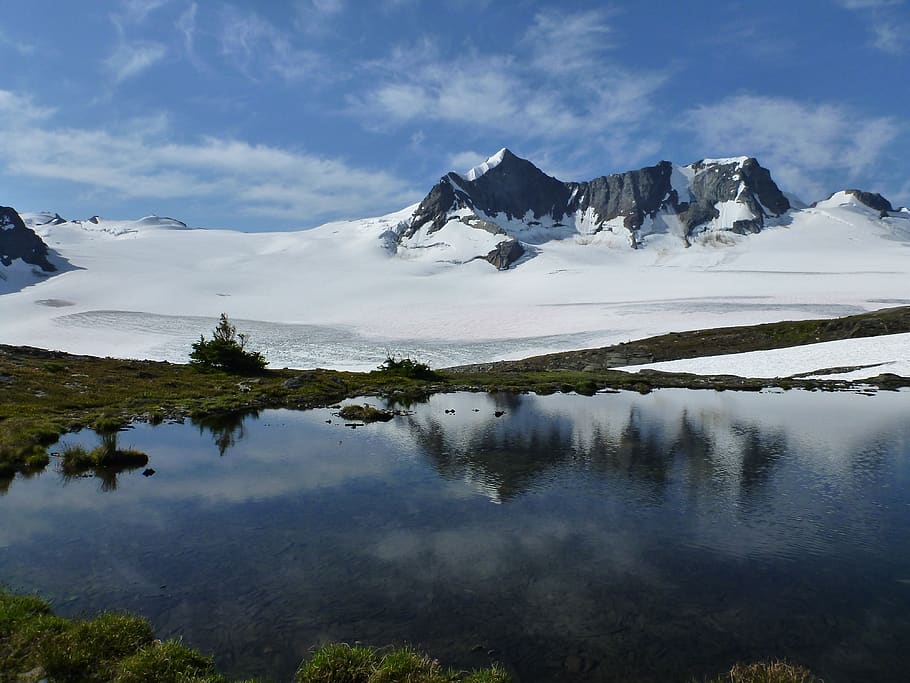 canada, mountain, lake, reflections, nature, sky, beauty in nature HD wallpaper