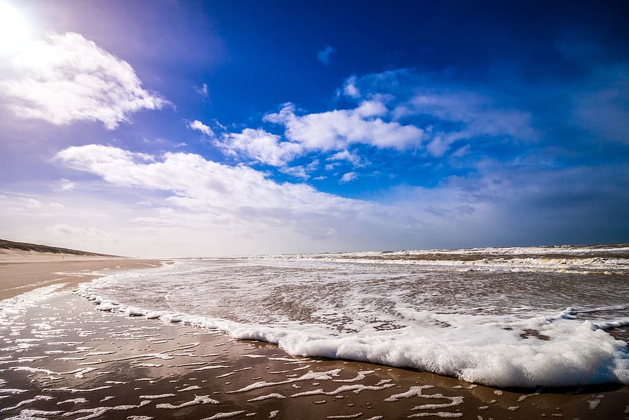 nature, coast, beach, shore, water, ocean, sea, waves, splash HD wallpaper
