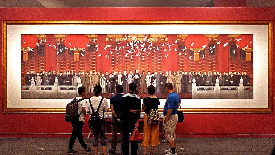 china, beijing, communists, group of people, men, real people HD wallpaper
