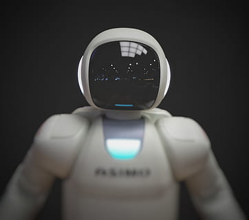 white robot wallpaper, artificial, screen, ai, cyber, modern HD wallpaper