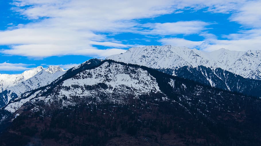india, manali, snow, mountain, cold temperature, winter, cloud - sky, HD wallpaper