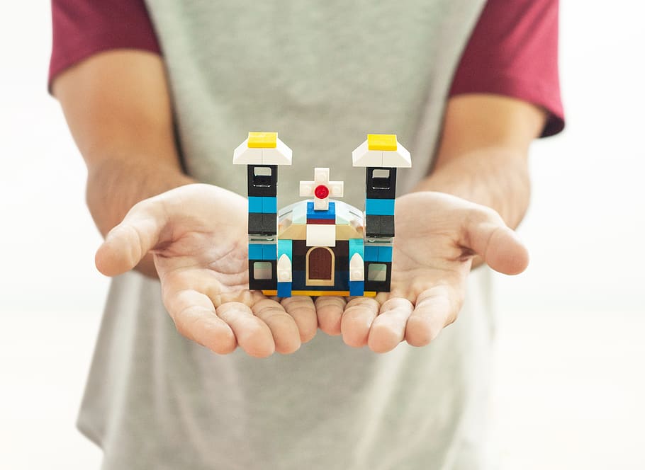 lego, mount, play, pecinha, construction, church, community HD wallpaper