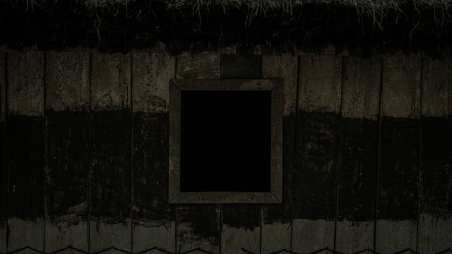 bunker, building, window, wall, nature, texture and patterns, HD wallpaper