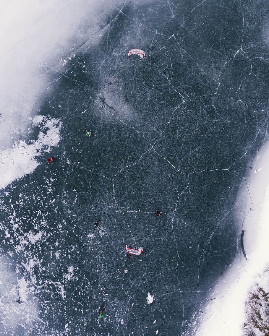 frozen water, nature, day, high angle view, no people, cold temperature HD wallpaper