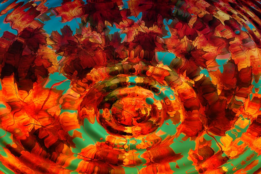 maple, leaves, wave, background, pattern, motif, autumn, fall foliage HD wallpaper