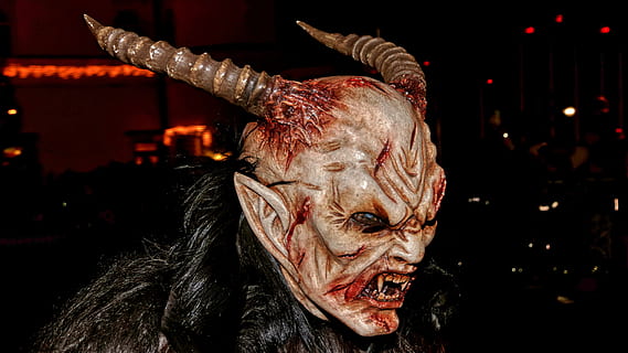 krampus, advent, customs, december, before christmas, one person HD wallpaper