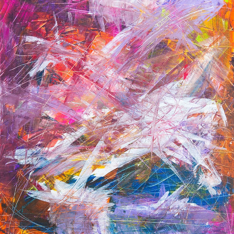 multicolored scratch abstract painting, full frame, backgrounds HD wallpaper