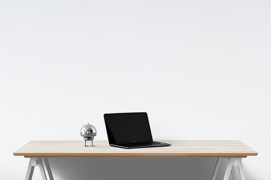 laptop, interior, desk, computer, notebook, technology, communication HD wallpaper