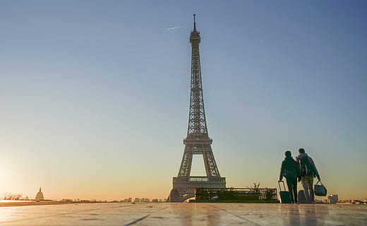 Eiffel tower, person, human, building, architecture, steeple HD wallpaper