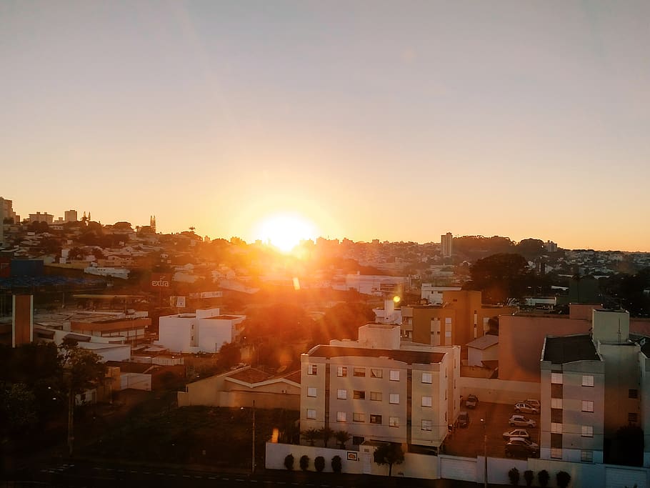 sunrise, building exterior, architecture, built structure, sky HD wallpaper