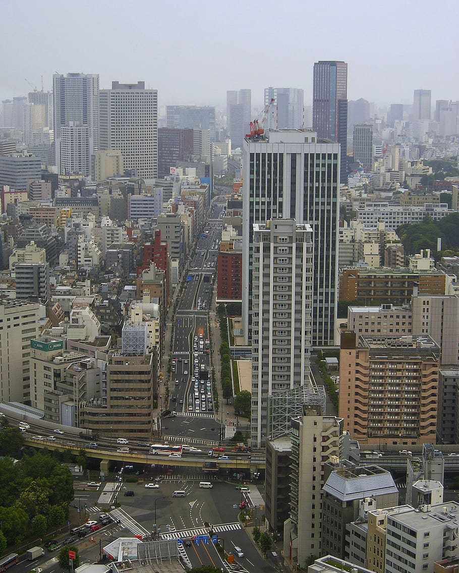 HD wallpaper: tokyo tower, japan, minato-ku, street, buildings, city,  cityscape | Wallpaper Flare
