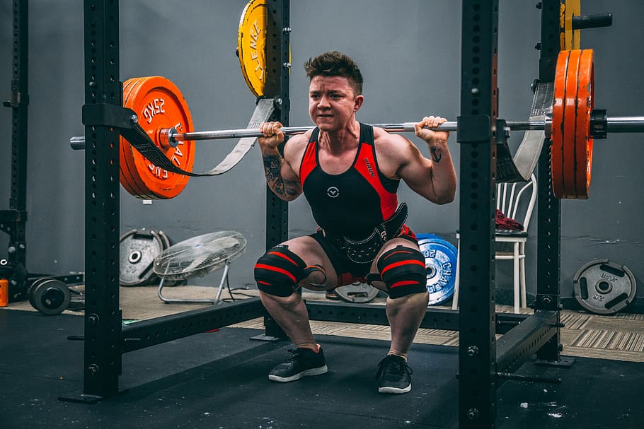 man weightlifting, exercising, sports training, gym, healthy lifestyle HD wallpaper