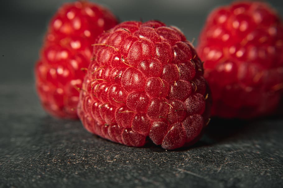 red raspberry fruit, flora, food, produce, plant, close up, ingredients HD wallpaper