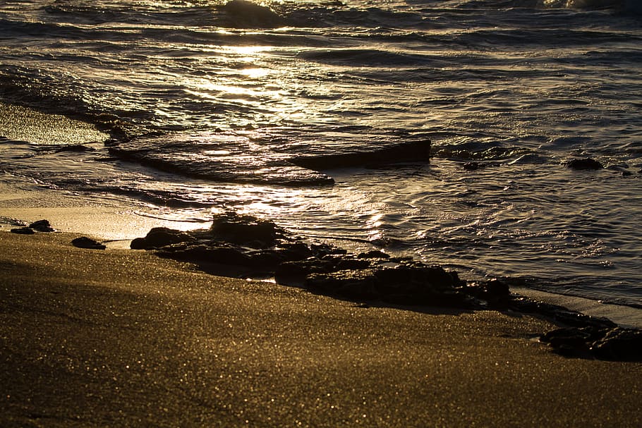 australia, turimetta beach, ocean, sydney, dawn, sunrise, sand, HD wallpaper
