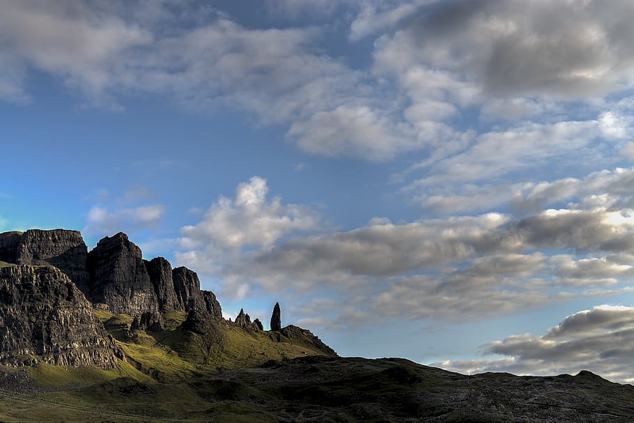 cloud - sky, rock, mountain, scenics - nature, rock - object HD wallpaper