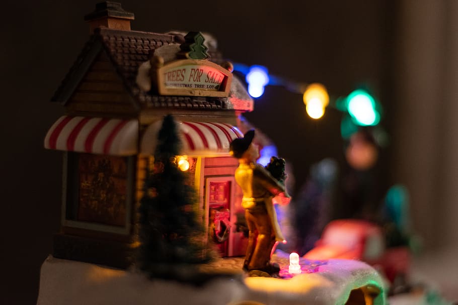 house miniature, person, human, cake, icing, food, dessert, creme HD wallpaper