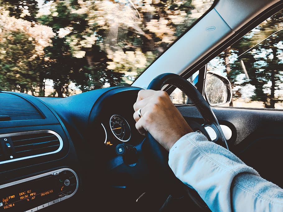 Person Holding Black Vehicle Steering Wheel, auto, automobile HD wallpaper