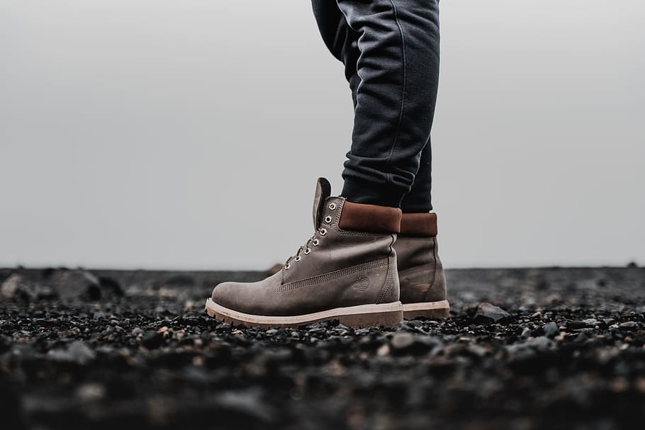 person standing on gravel, shoe, dom, adventure, trip, road, way HD wallpaper