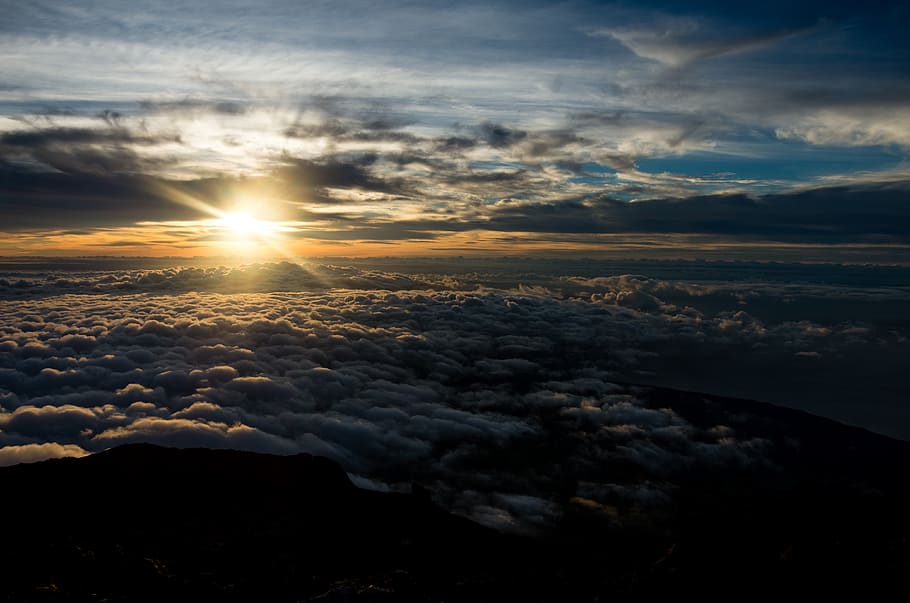 sunset, clouds, sky, landscape, mood, cloud - sky, beauty in nature HD wallpaper